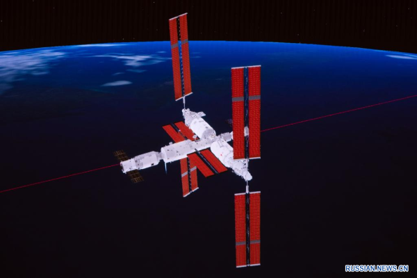 Китайский грузовой космический корабль "Тяньчжоу-8" успешно состыковался с орбитальной станцией "Тяньгун"